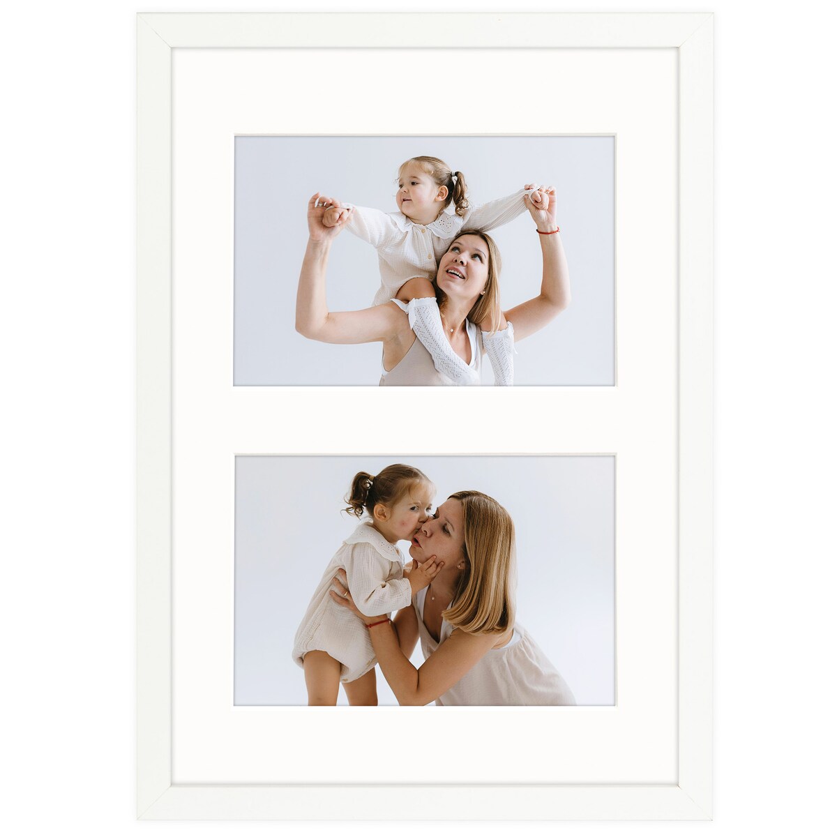 Ramka na 2 zdjęcia 10x15 cm foto galeria zdjęć multirama biała 21x30 cm FRAMAI