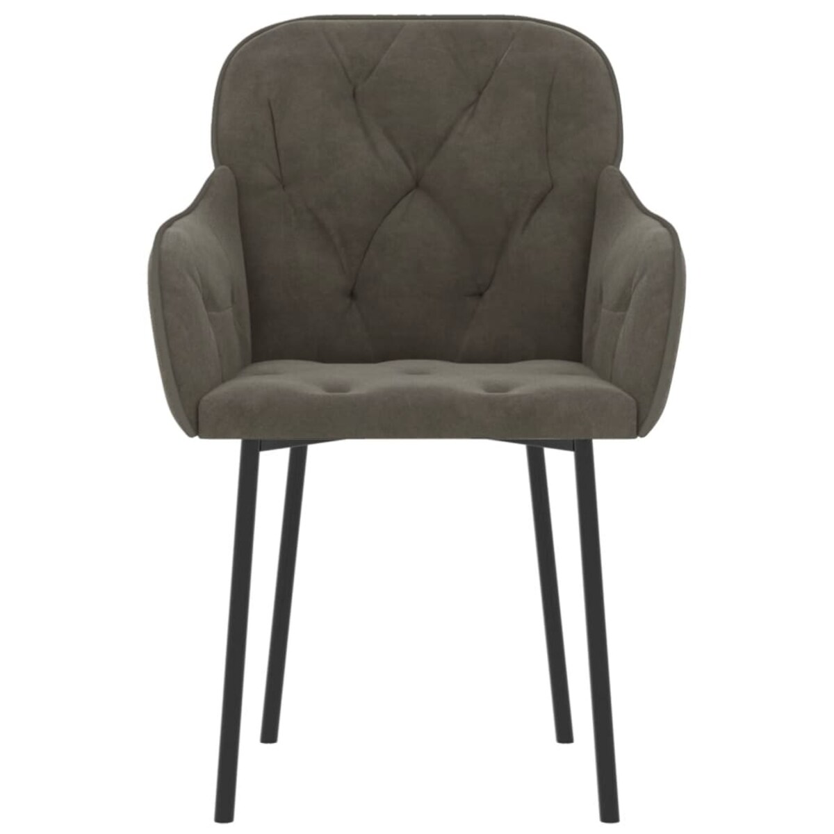 vidaXL krzesła stołowe, 2 szt., ciemnoszare, aksamitne