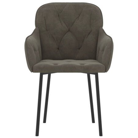 vidaXL krzesła stołowe, 2 szt., ciemnoszare, aksamitne