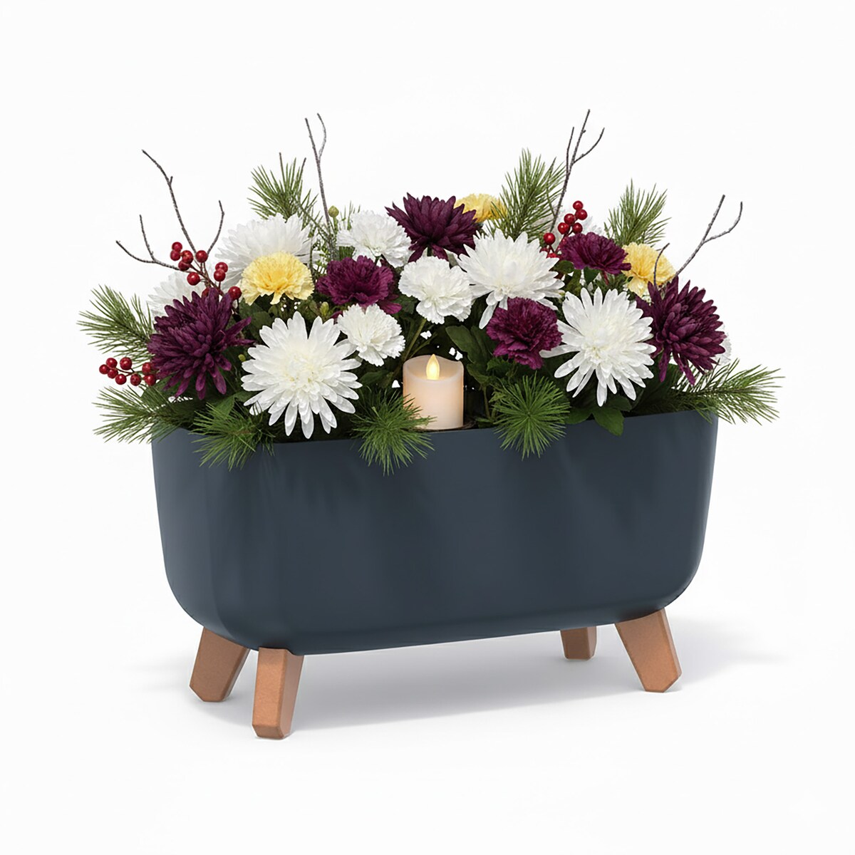 Donica Na Cmentarz Skrzynka Korytko Doniczka Na Wszystkich Świętych Gracia Case 39 Cm Antracyt