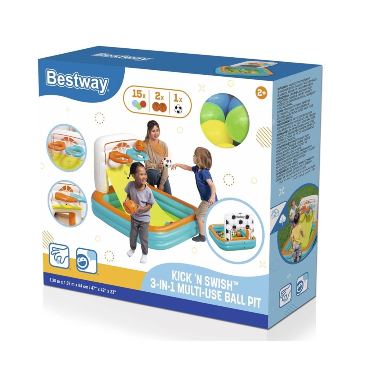 Bestway basen dmuchany z piłeczkami 1.20m x 1.07m 6370