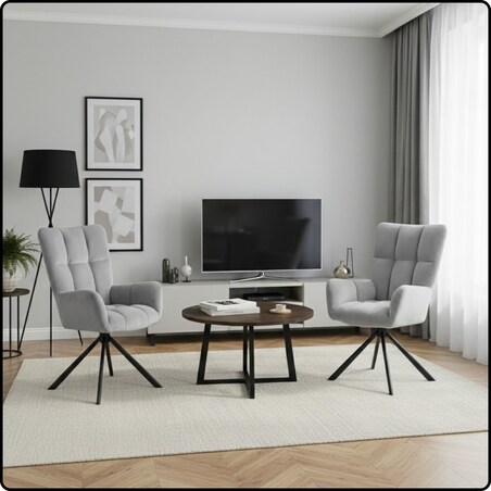 Krzesło tapicerowane obrotowe 180 do salonu jadalni nowoczesne welurowe