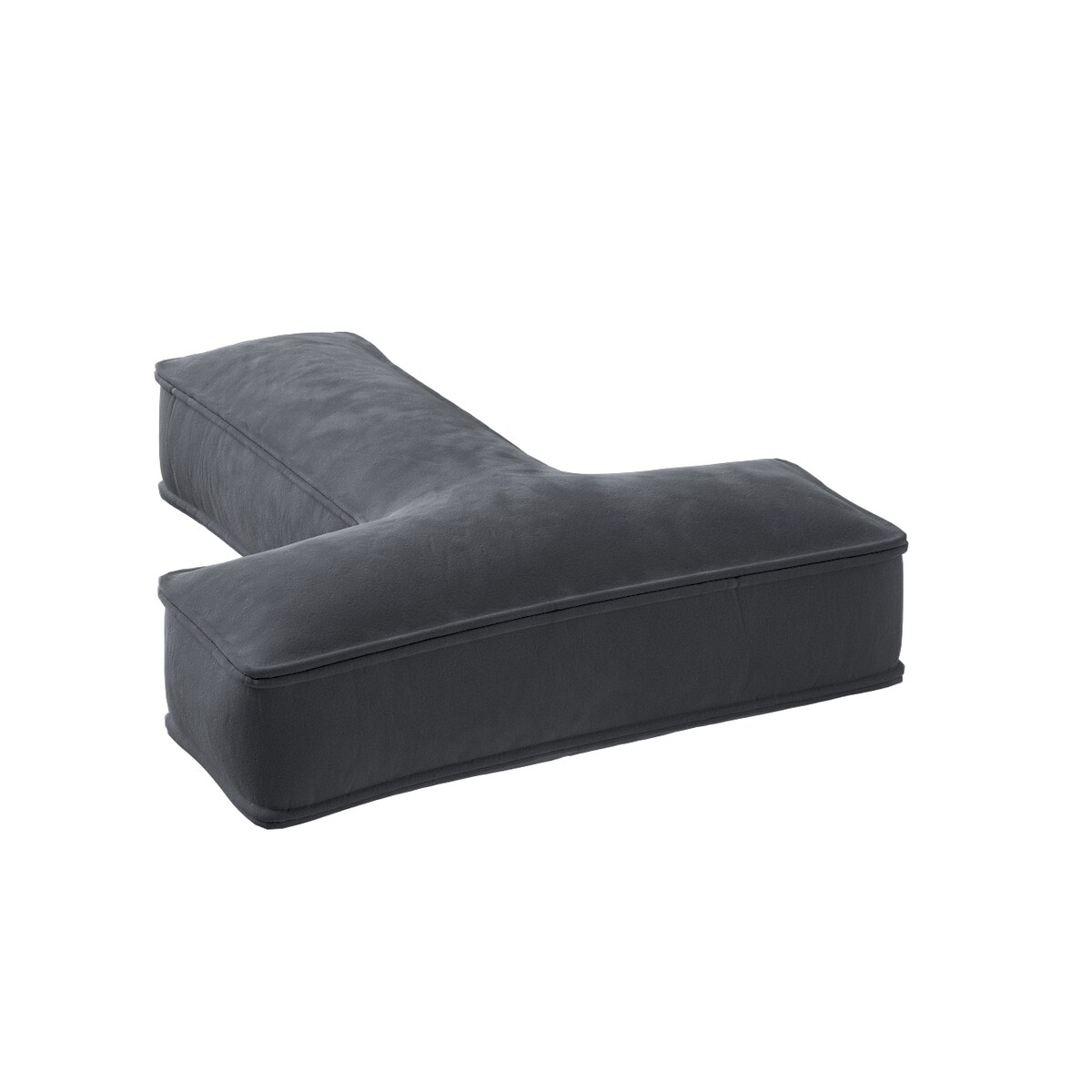 Poduszka literka T, grafitowy szary, 35x40cm, Posh Velvet