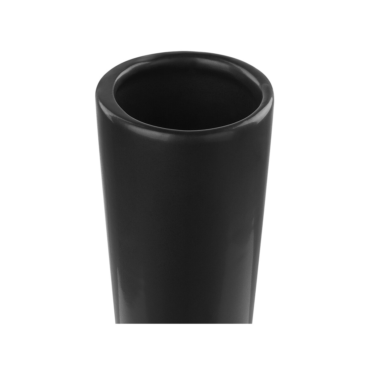 Wazon na kwiaty ceramiczny czarny PEANIA