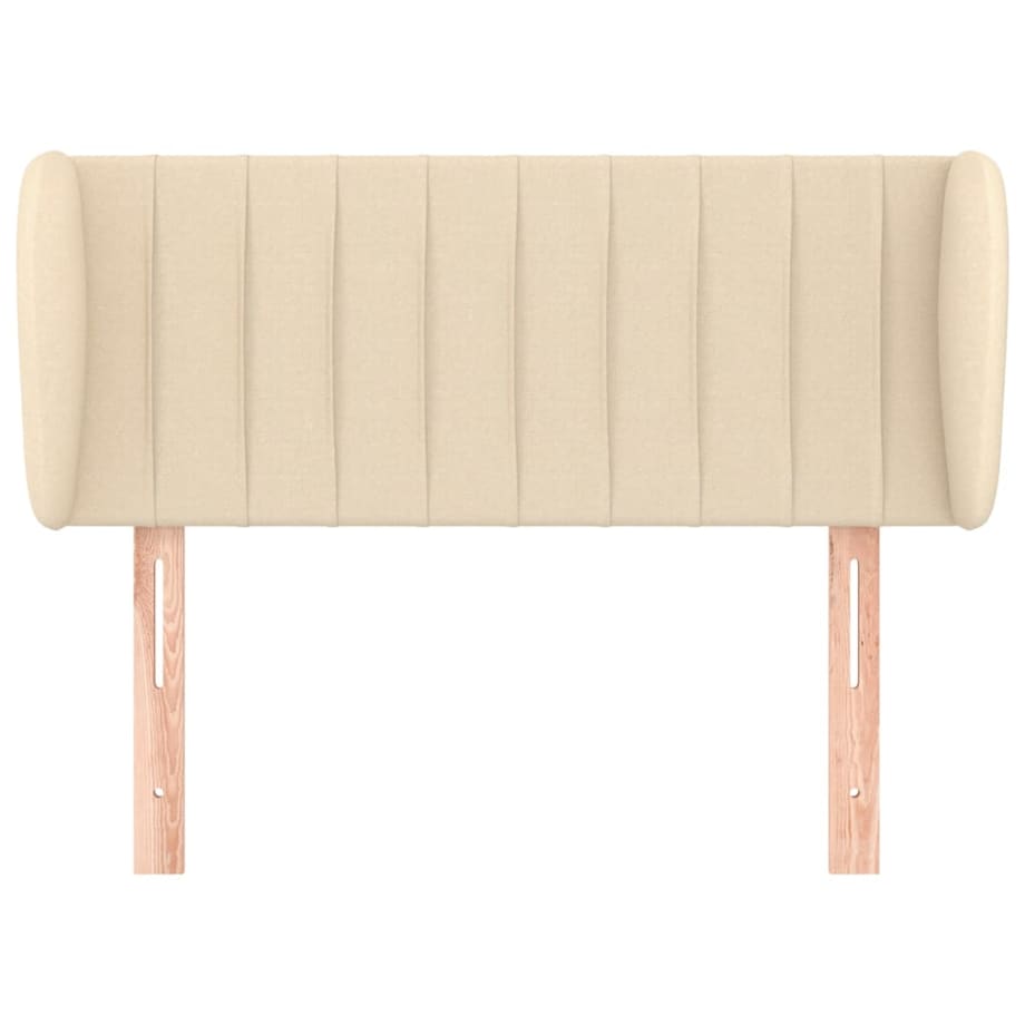 vidaXL Zagłówek uszak, kremowy, 83x23x78/88 cm, tkanina