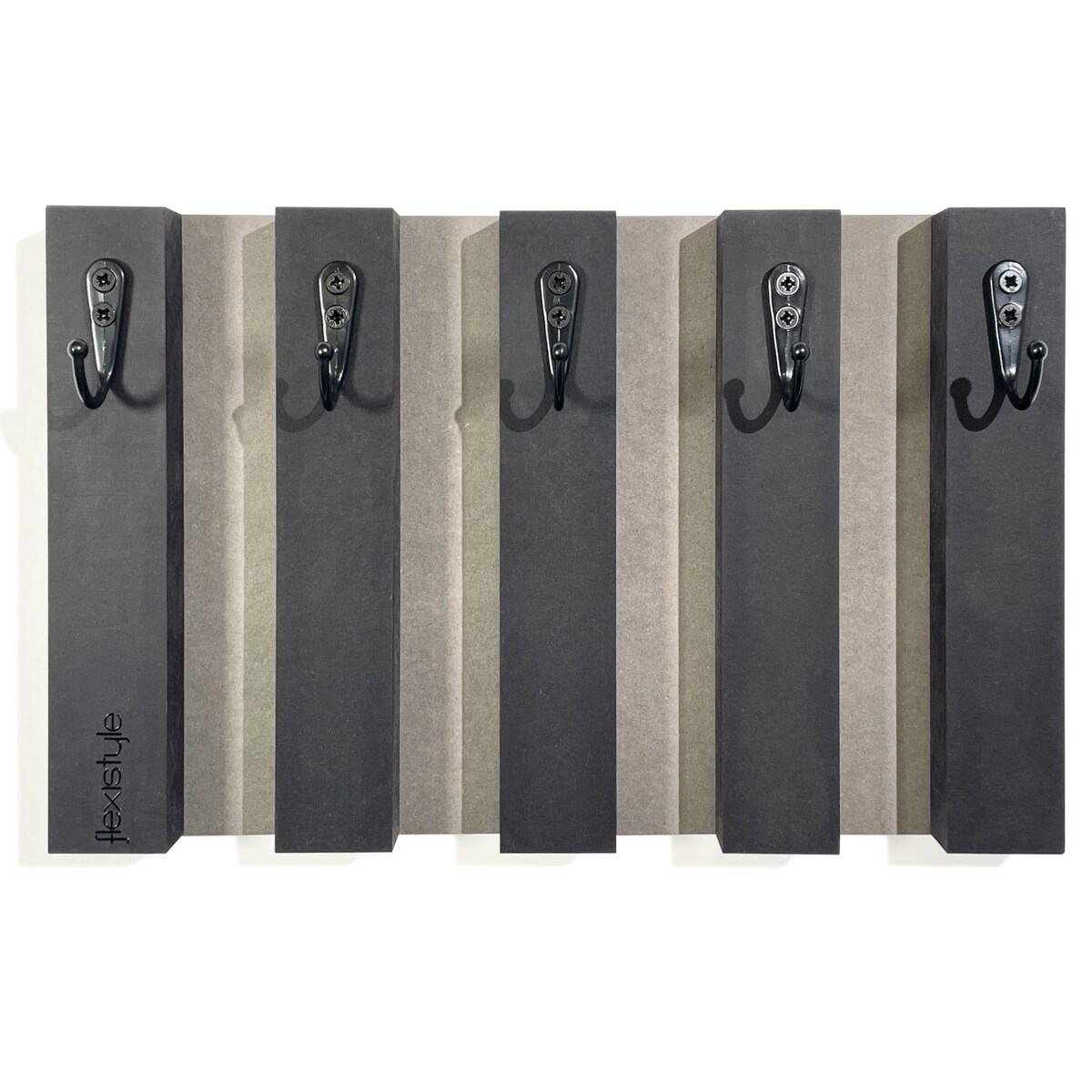 Drewniany wieszak na klucze Lamele 30cm czarny