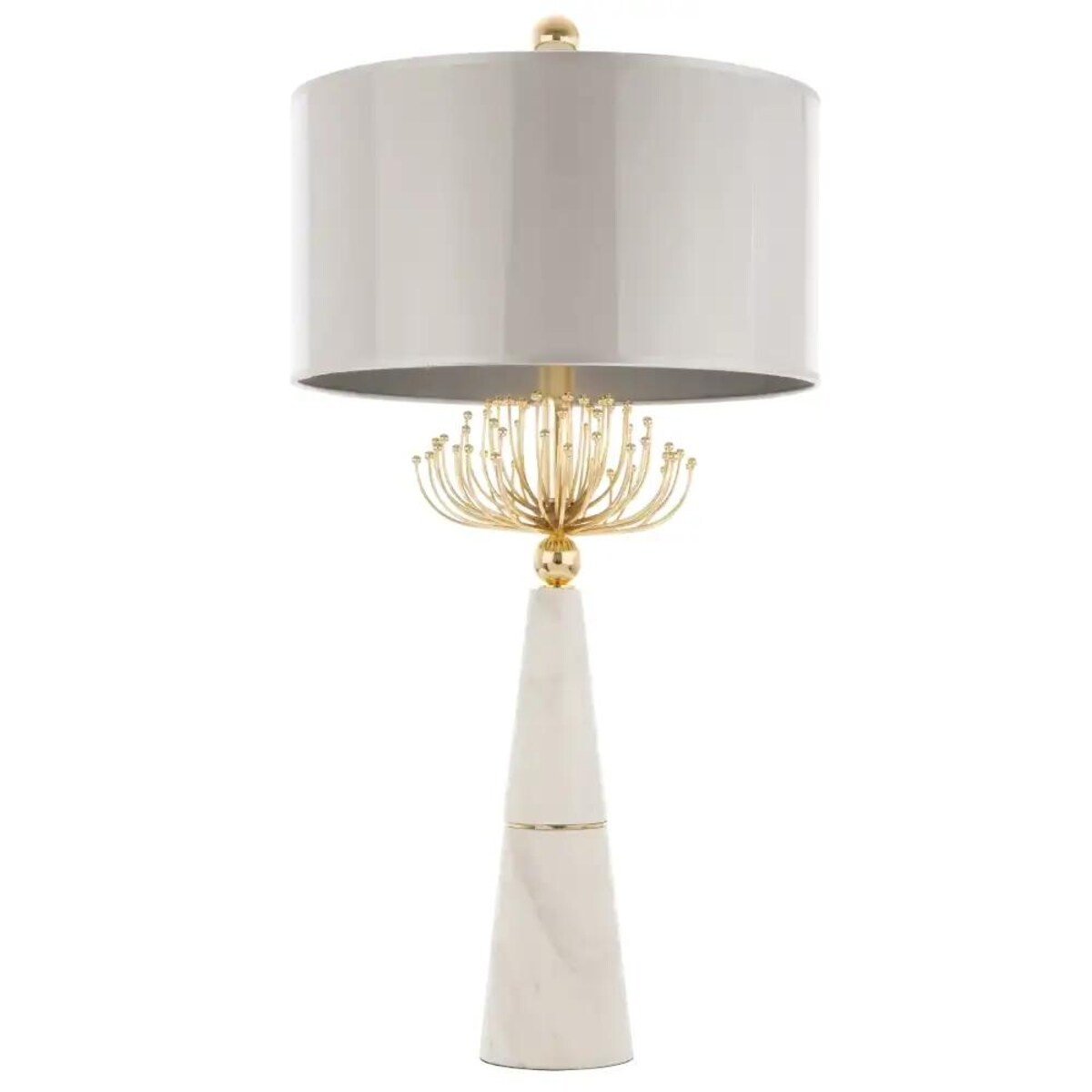 Stołowa lampka Cartagena T02004AU Cosmolight marmur złoty biały szary