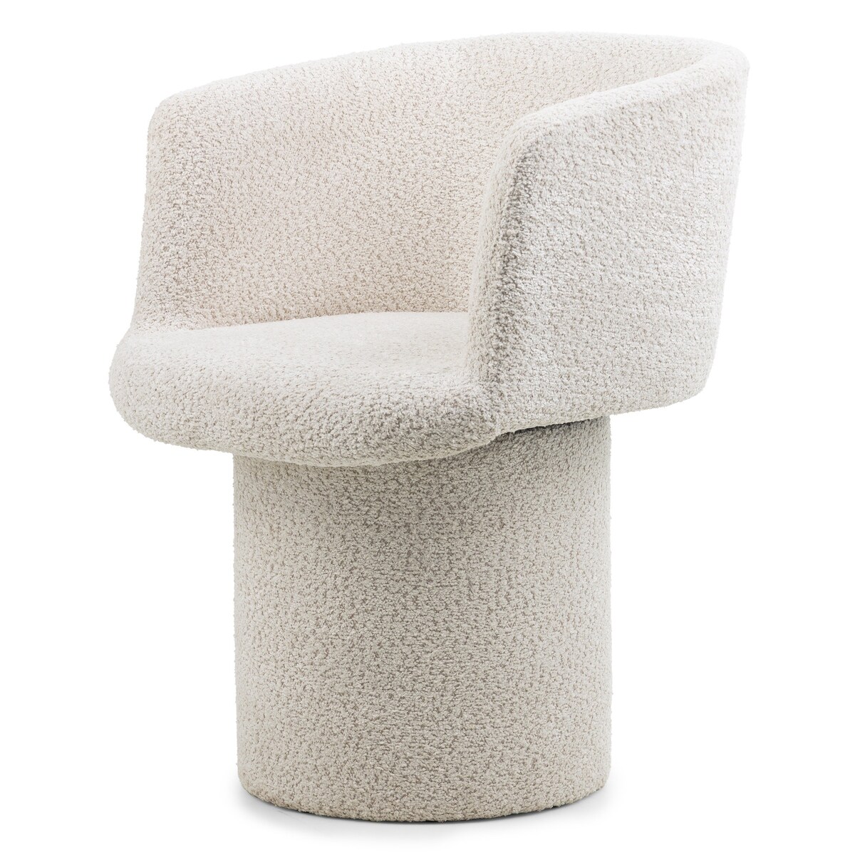 Fotel obrotowy, bouclé, kremowy Haco