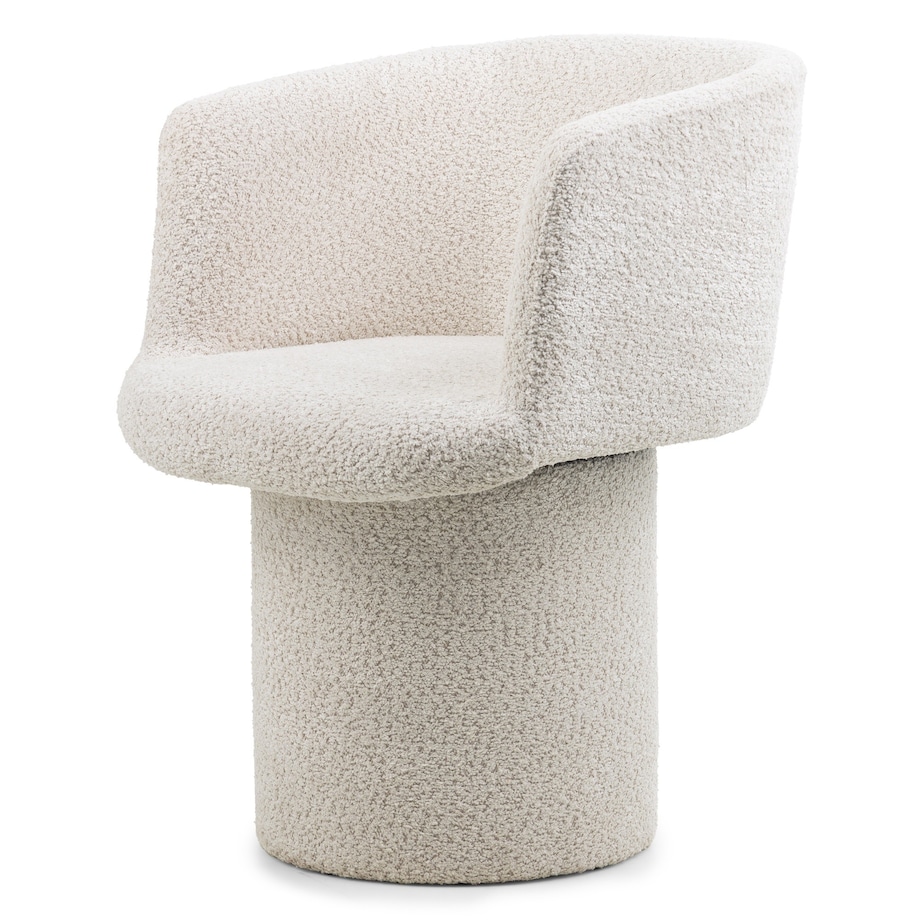 Fotel obrotowy, bouclé, kremowy Haco