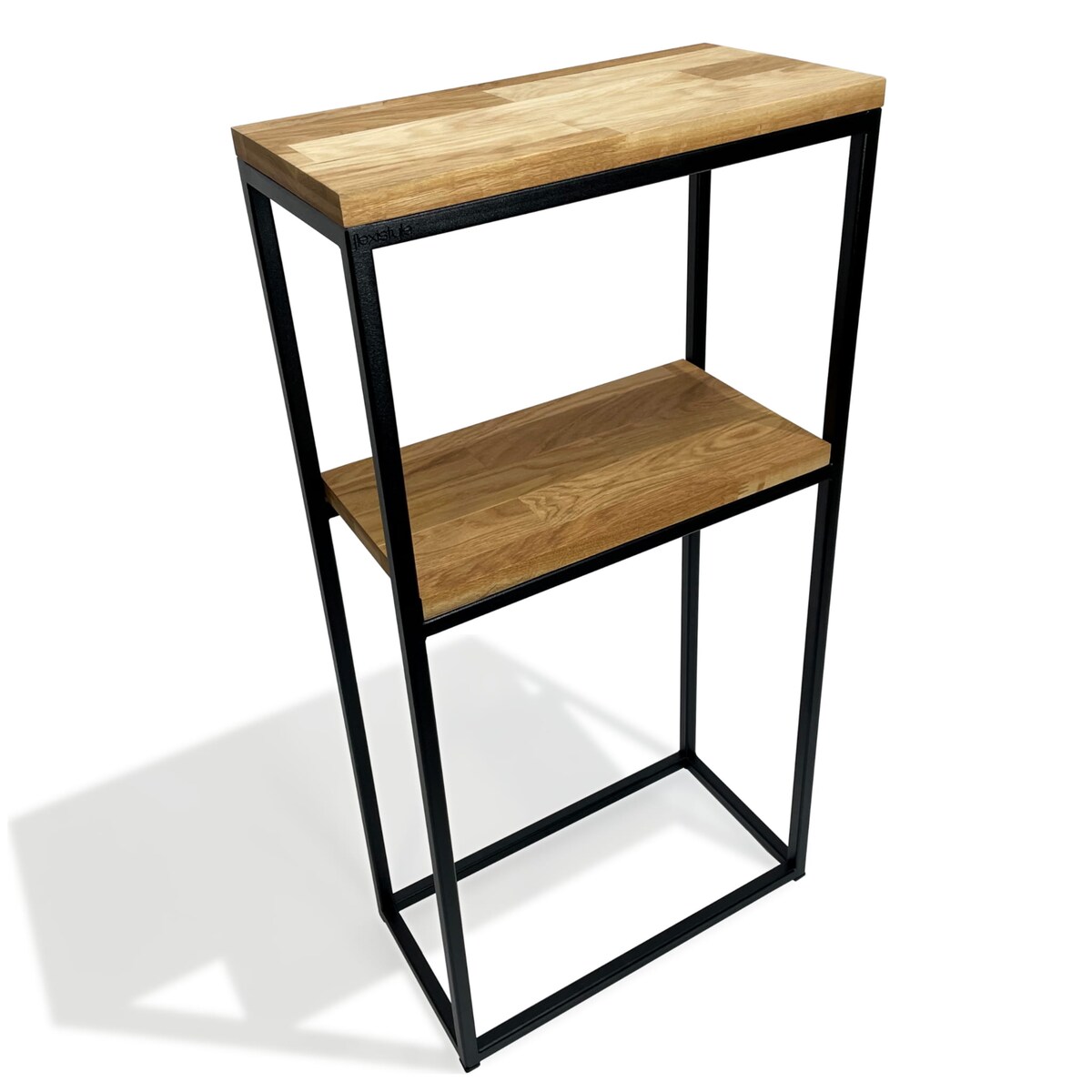 Konsola meblowa czarna 40x80x20cm podwójna