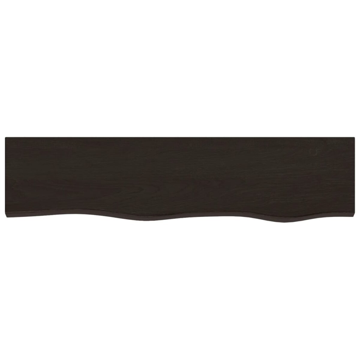 vidaXL Półka, ciemnobrązowa, 80x20x4 cm, wykończone lite drewno dębowe