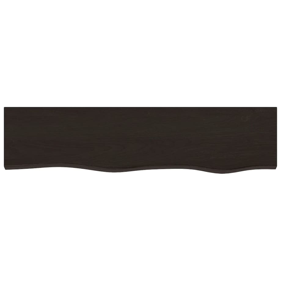 vidaXL Półka, ciemnobrązowa, 80x20x4 cm, wykończone lite drewno dębowe