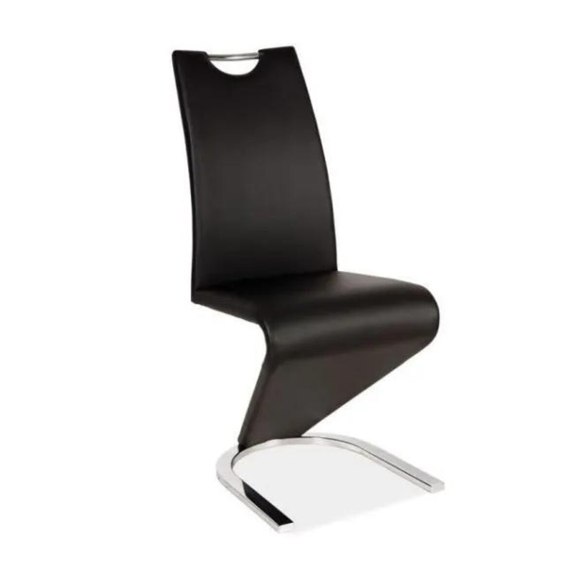 Krzesło H-090 czarne ekoskóra/chrom