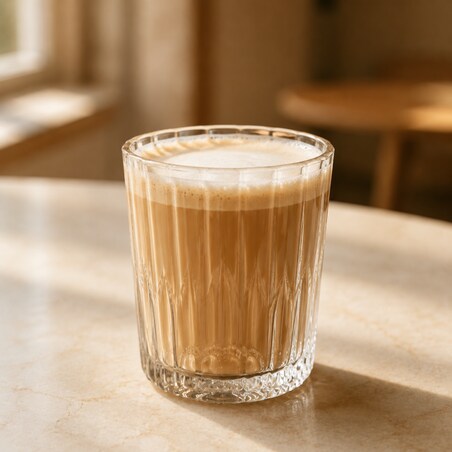 Zestaw 6 szt szklanek ryflowanych do latte, napojów, drinków 210ml SZK224ZESTAW6
