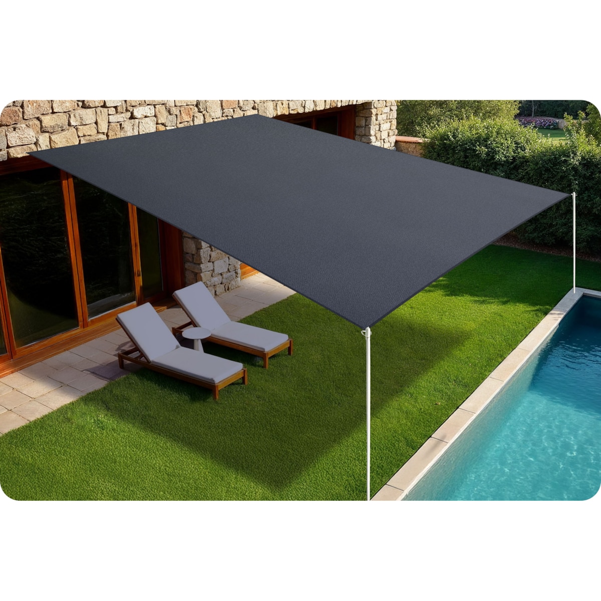 Żagiel przeciwsłoneczny ogrodowy na taras wodoodporny 488500 Plonos