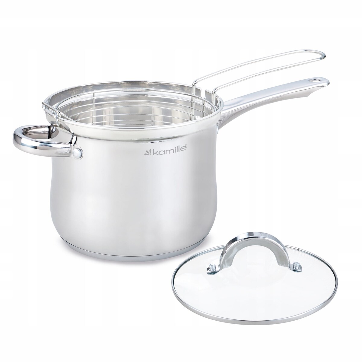 Garnek rondel do frytek makaronu z sitkiem 3.5L KAMILLE