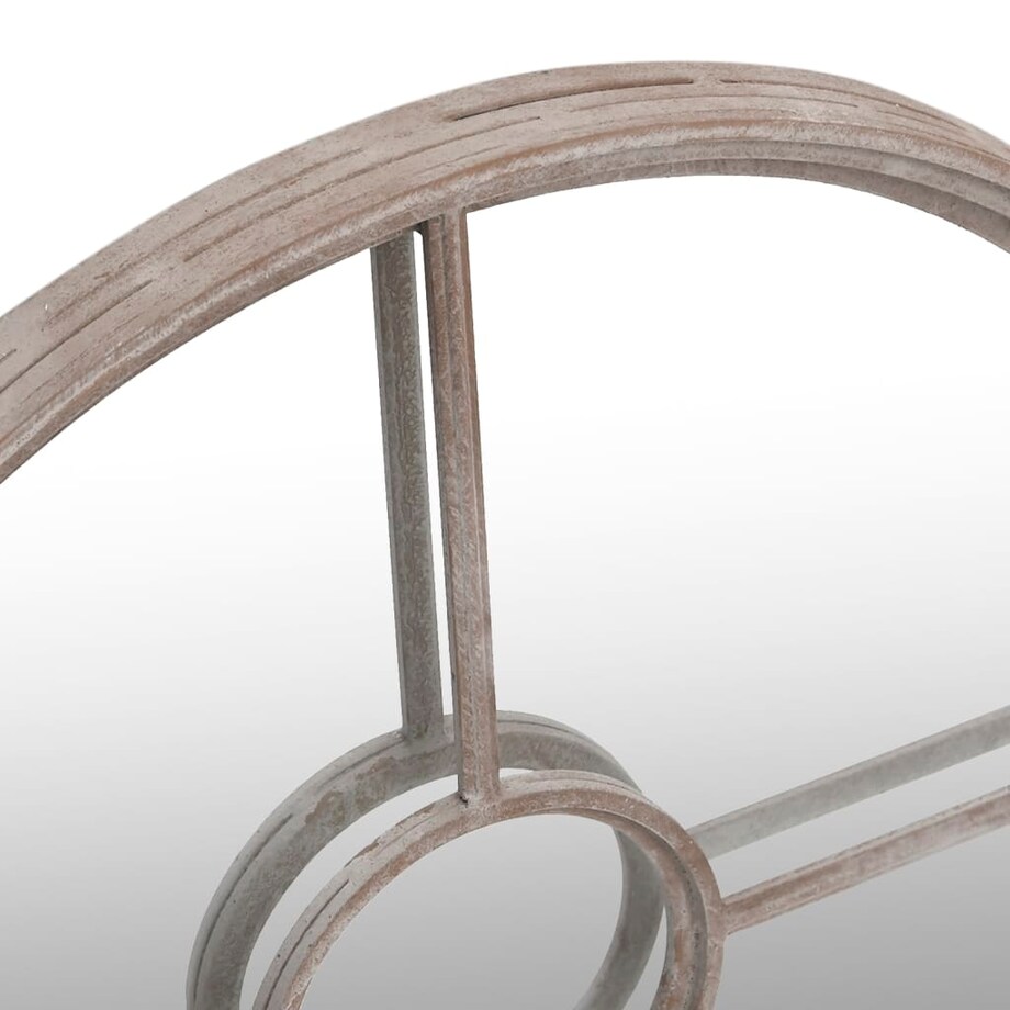 vidaXL Lustro do wnętrz, kolor piaskowy, 40x4 cm, okrągłe, żelazne