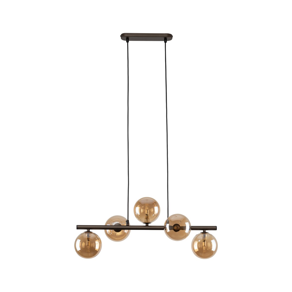 Żyrandol TK Lighting ESTERA BROWN 6105 5xG9 bursztynowy brąz regulowana wysokość do salonu i jadalni
