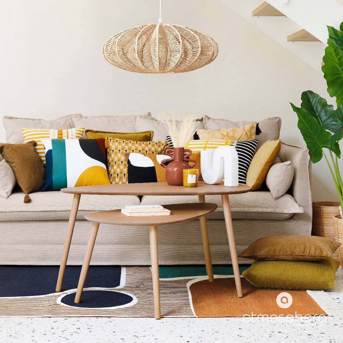 Komplet stolików kawowych MILEO, łezka, 2 sztuki