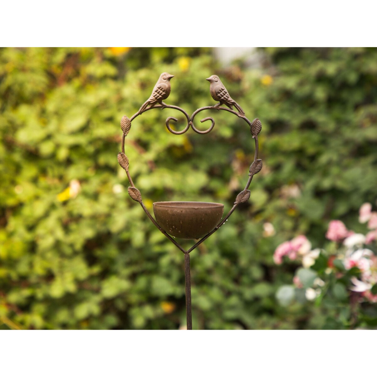 Ogrodowe poidełko dla ptaków brązowe SPARROW