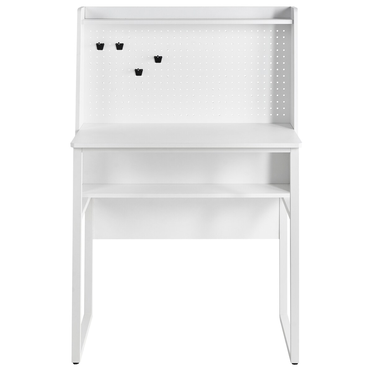 Biurko z tablicą perforowaną BUXTON Biały 84 cm 48 cm