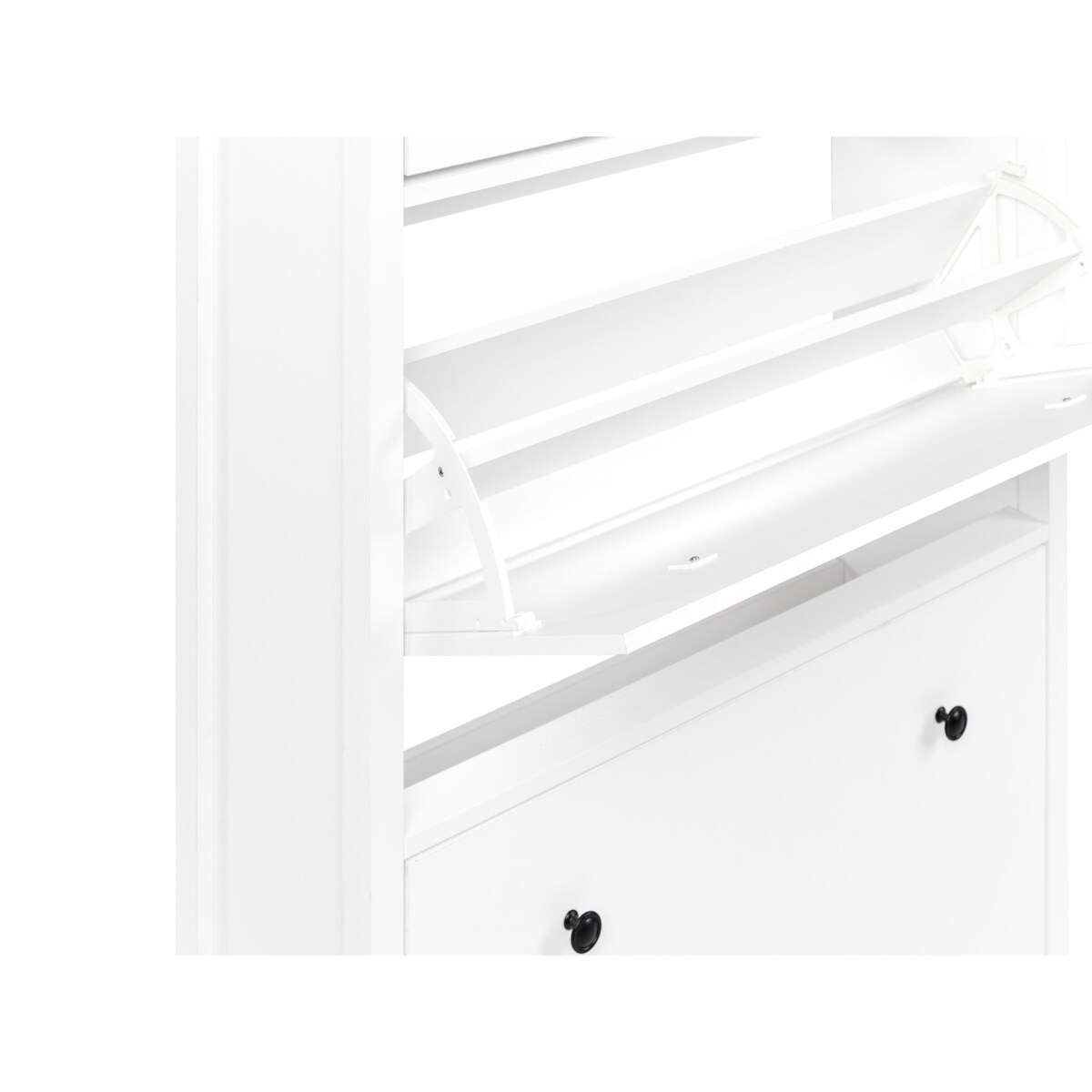 Szafka na buty 2 przegrody biała GIBSON