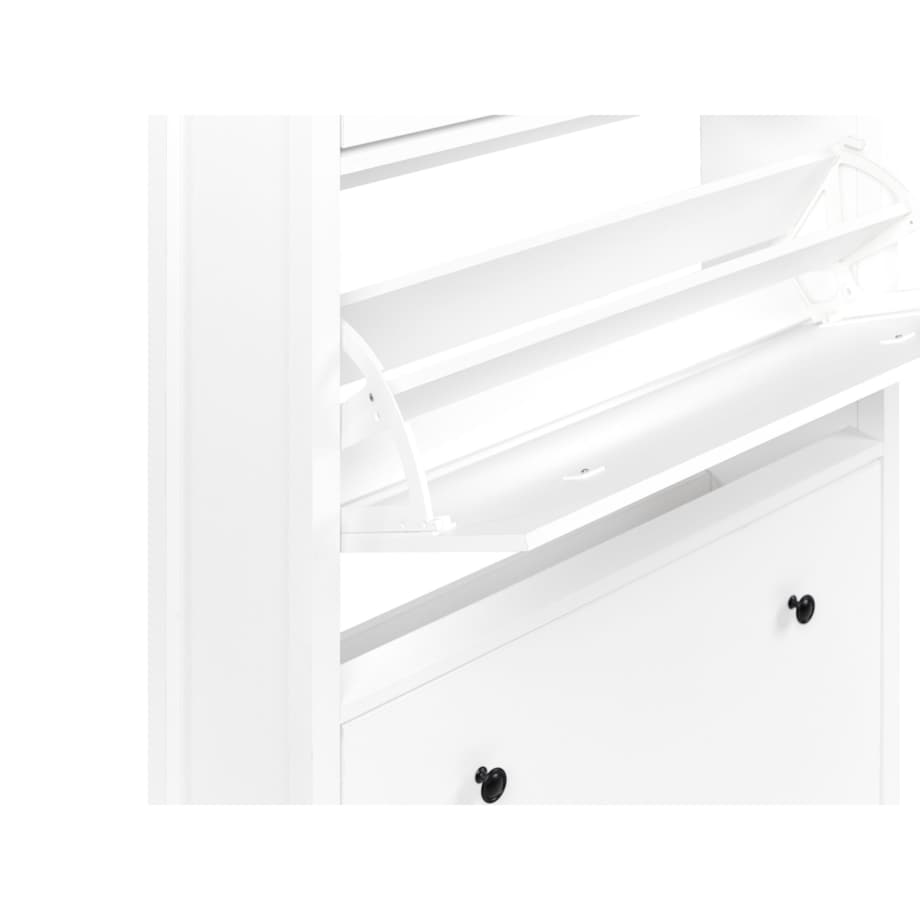 Szafka na buty 2 przegrody biała GIBSON