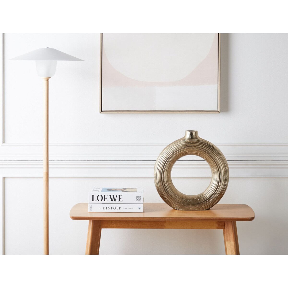 Wazon dekoracyjny metalowy 40 cm złoty COMAL