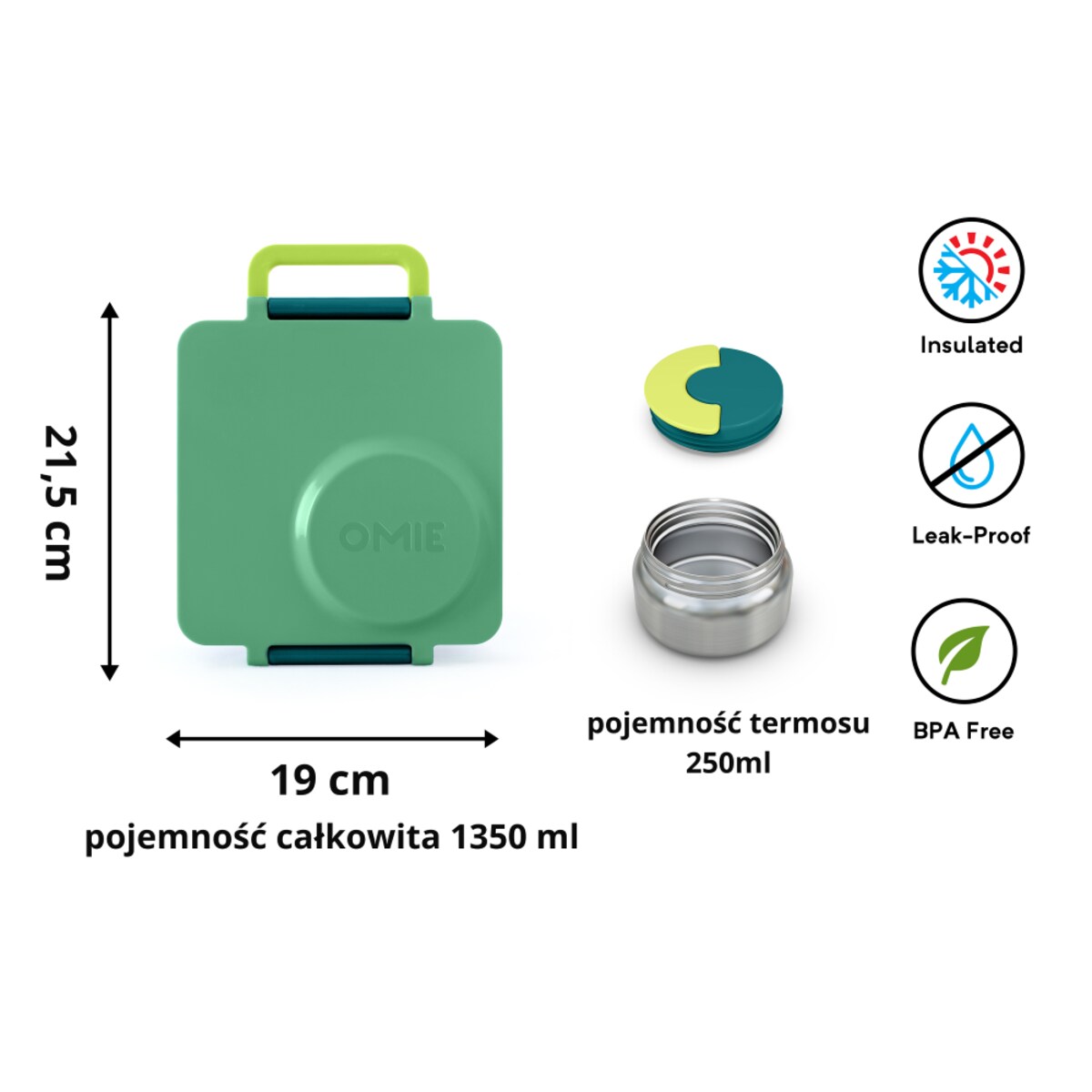 OMIE OMIEBOX lunch box z termosem, Meadow