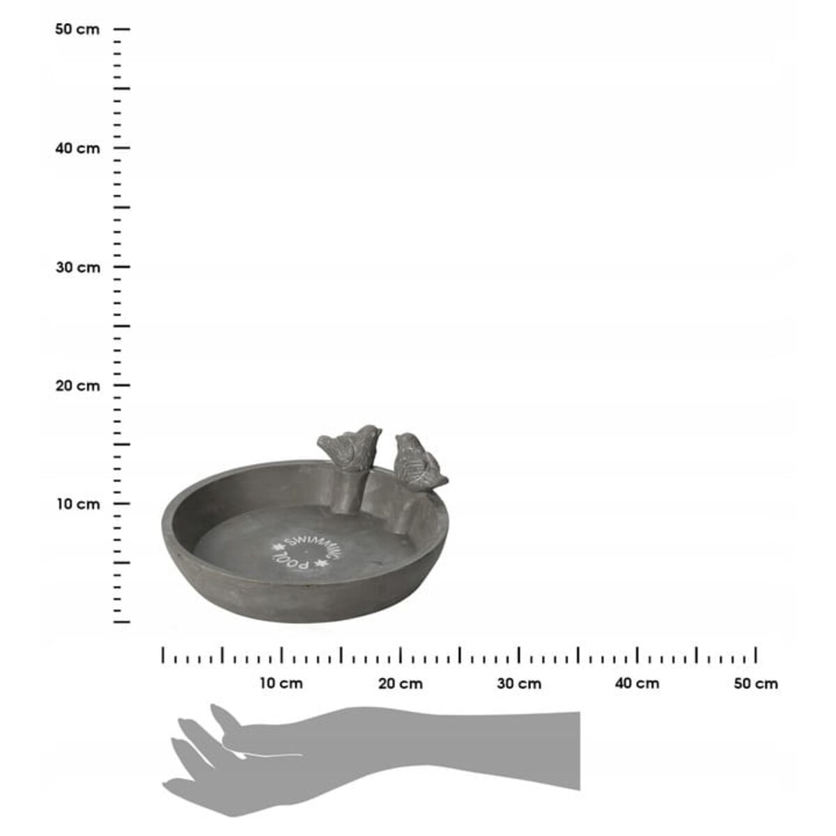Ogrodowe POIDEŁKO dla ptaków na taras Balkon Poidło 23,5cm Ozdoba Ogrodowa