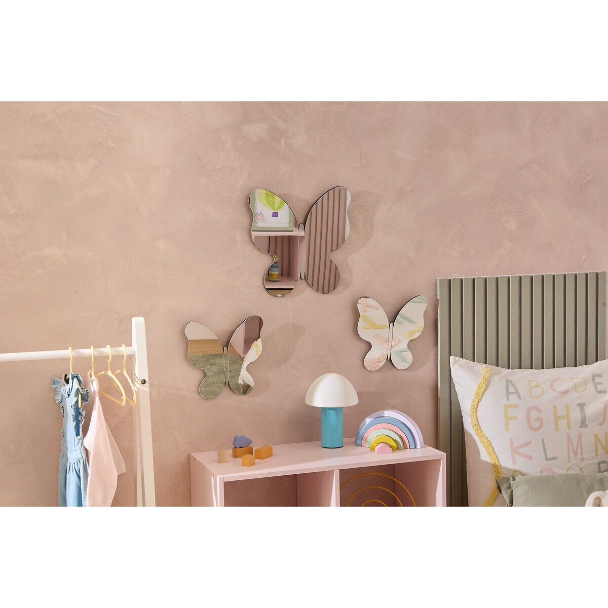 Lustro 3 szt. motyle 30x30x0,5 cm TRE FARFALLE
