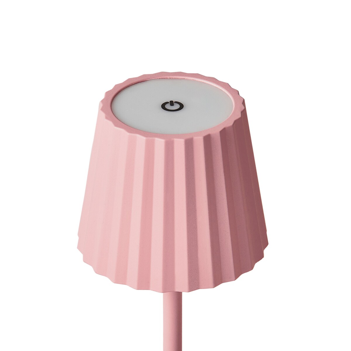 Lampa stołowa metalowa pastelowy róż POMBEIRO