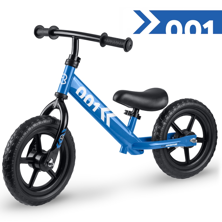 Rowerek biegowy dla dzieci jeździk lekki stabilny Ricokids niebiesko-czarny