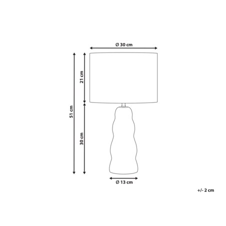 Lampa stołowa ceramiczna czarna VILAR