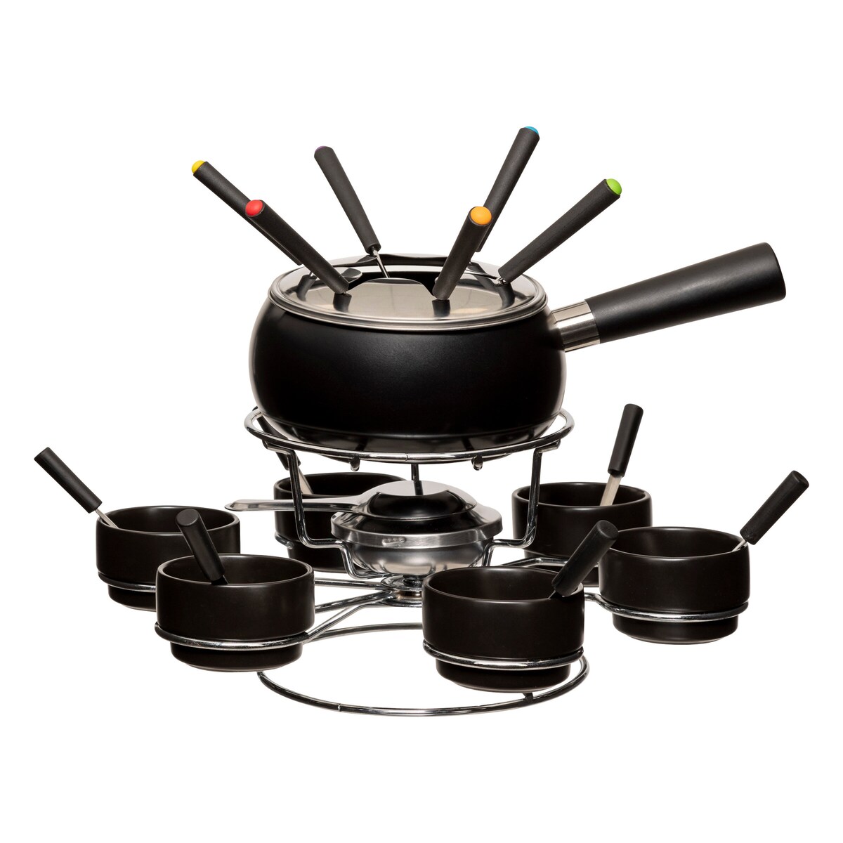 Zestaw do fondue obrotowy na 6 osób, ceramiczny