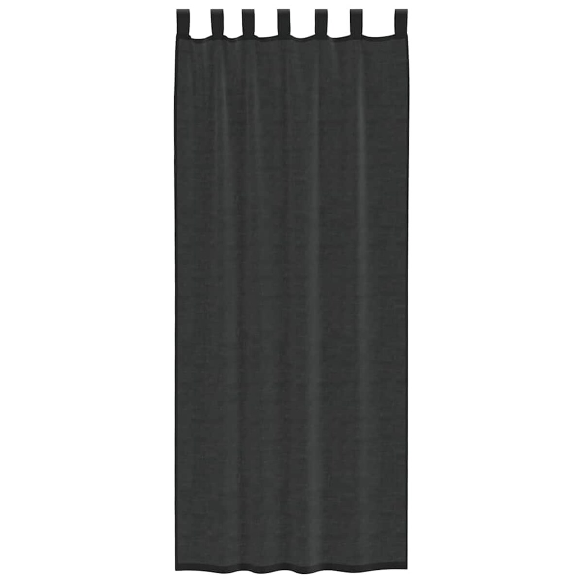 vidaXL Zasłony woalowe z zakładką na górze 2 szt. Czarne