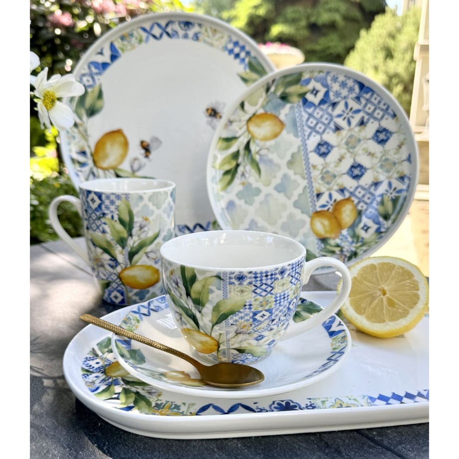 VILLA ITALIA Talerzyk deserowy śniadaniowy 20 cm porcelanowy LIMONETTI