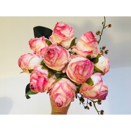 BUKIET róże sztuczne liście na dekoracje stroik wianek do wazonu święta pik