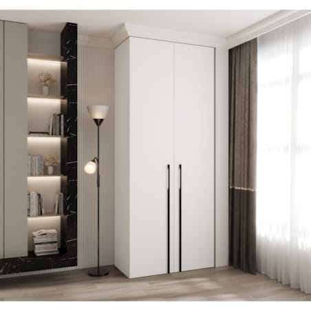 Szafa dwudrzwiowa Como 3 100 gł.40 biały+czarny