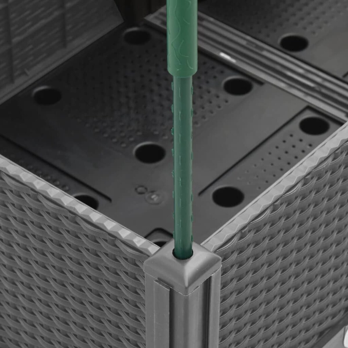 vidaXL Donica ogrodowa z kratką, jasnoszara, 80x40x142,5 cm, PP