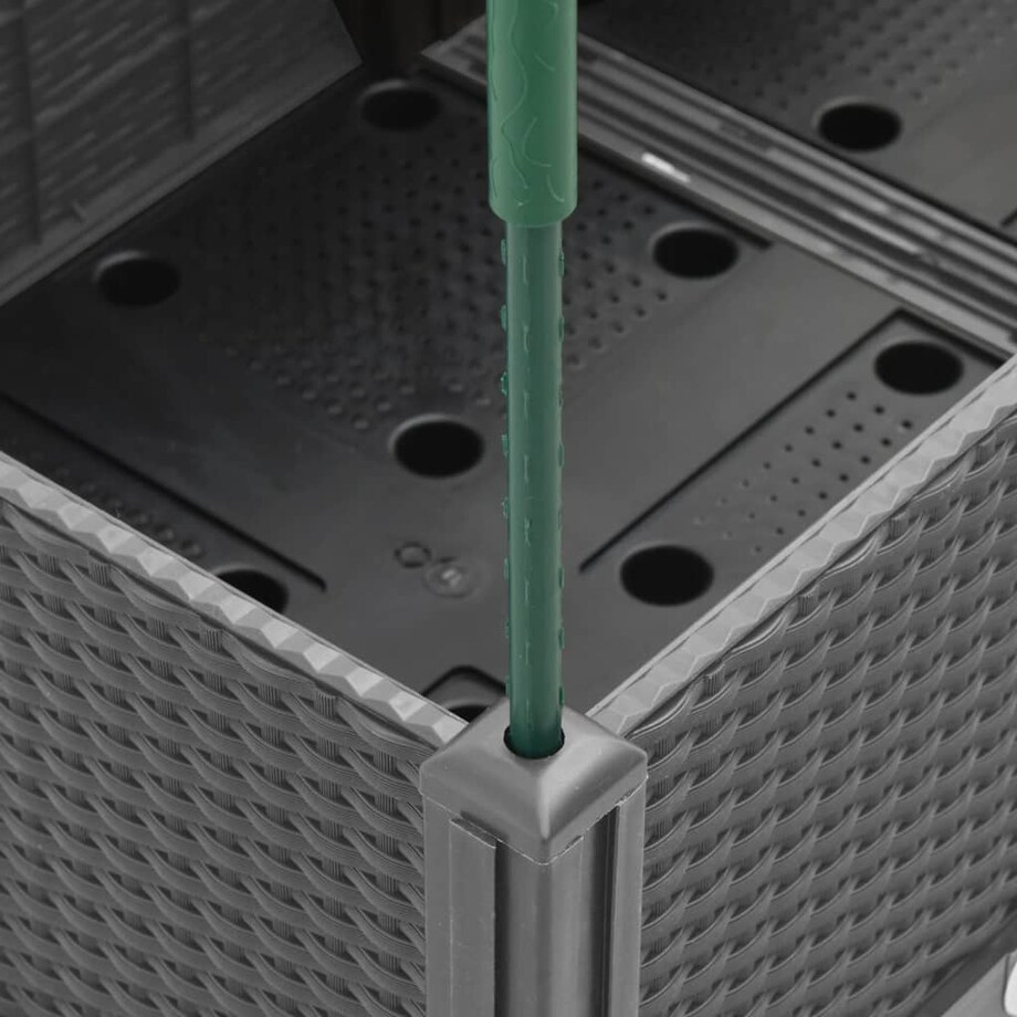 vidaXL Donica ogrodowa z kratką, jasnoszara, 80x40x142,5 cm, PP