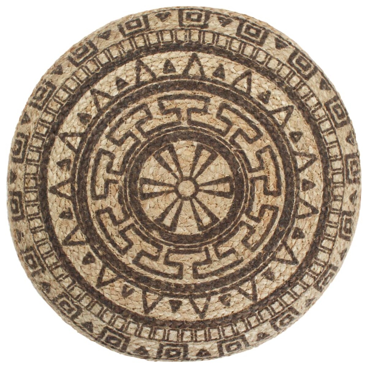 vidaXL Ręcznie robiony puf, brązowy, 45 x 30 cm, juta