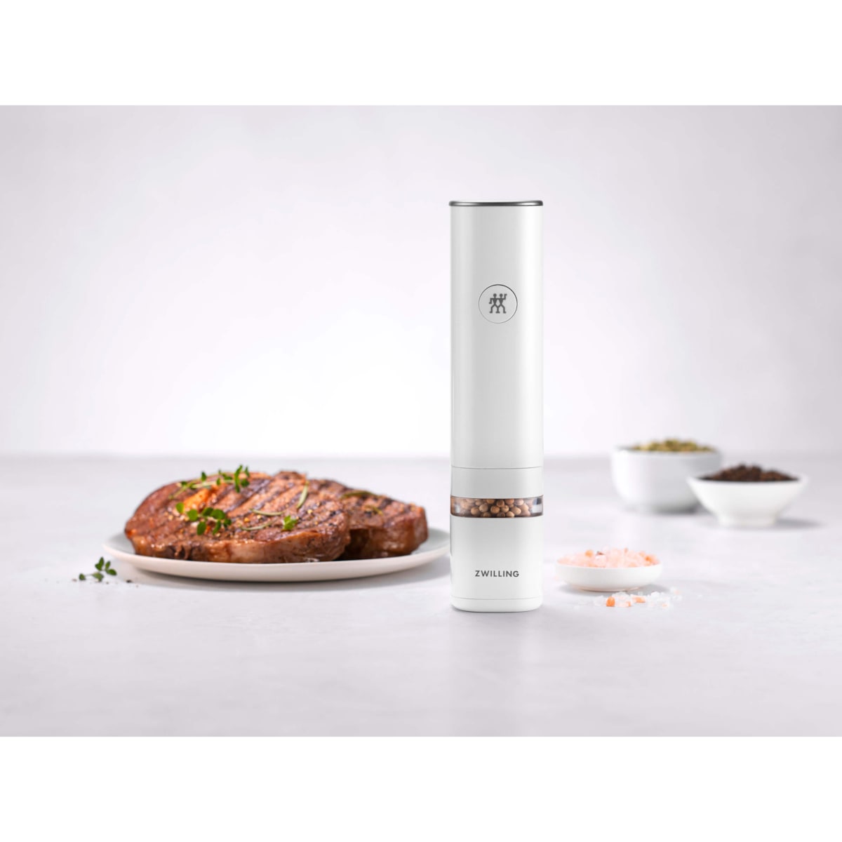 Młynek elektryczny do przypraw Zwilling Enfinigy - Biały