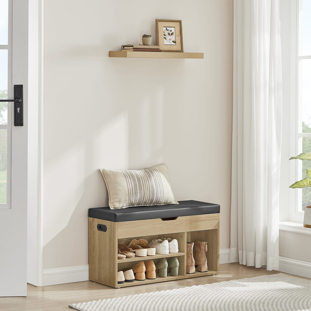 Szafka Na Buty Z Siedziskiem 80X30X44 Cm Sonoma