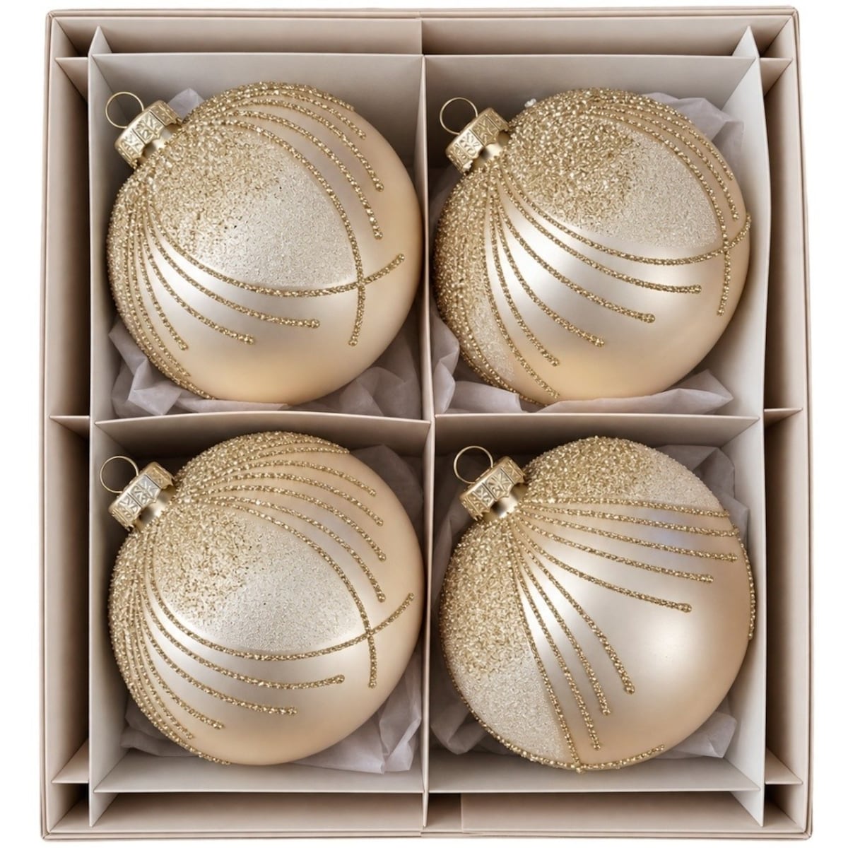 Bombka szklana 4 szt. Ø 100 mm CHARMING