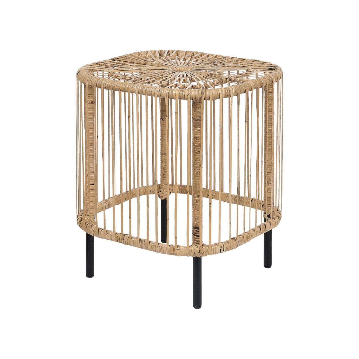 Zestaw 2 stolików ogrodowych rattanowy naturalny CESENATICO