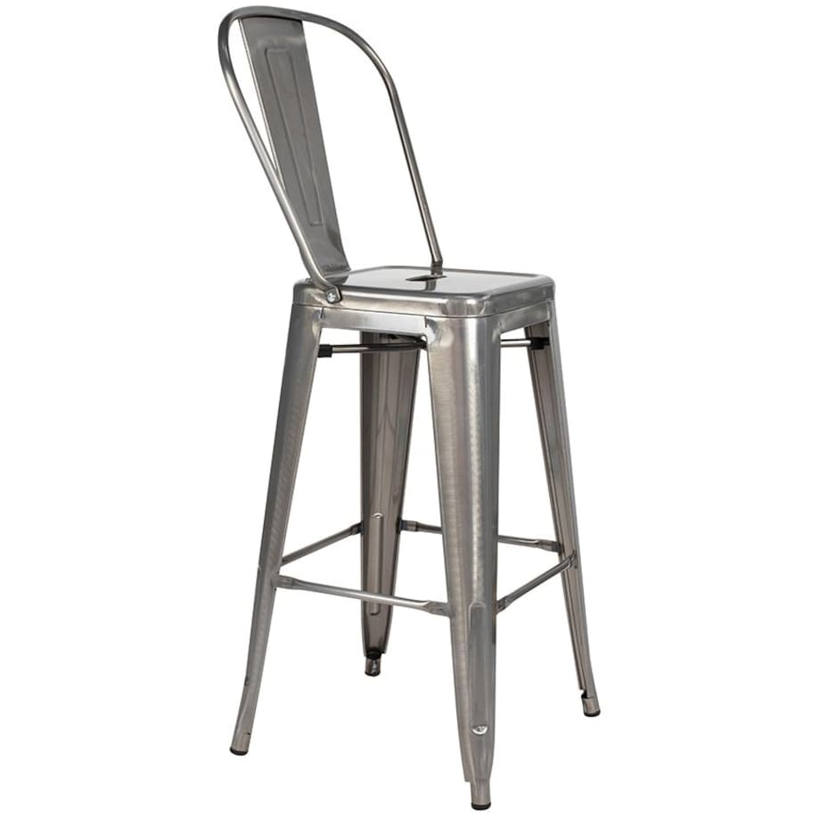 Krzesło metalowe Tower Big Back KH010100969 nowoczesne szare