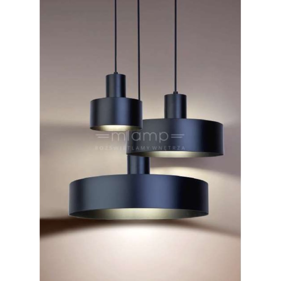 Metalowa LAMPA wisząca RIF 30895 Sigma okrągła OPRAWA zwis czarny