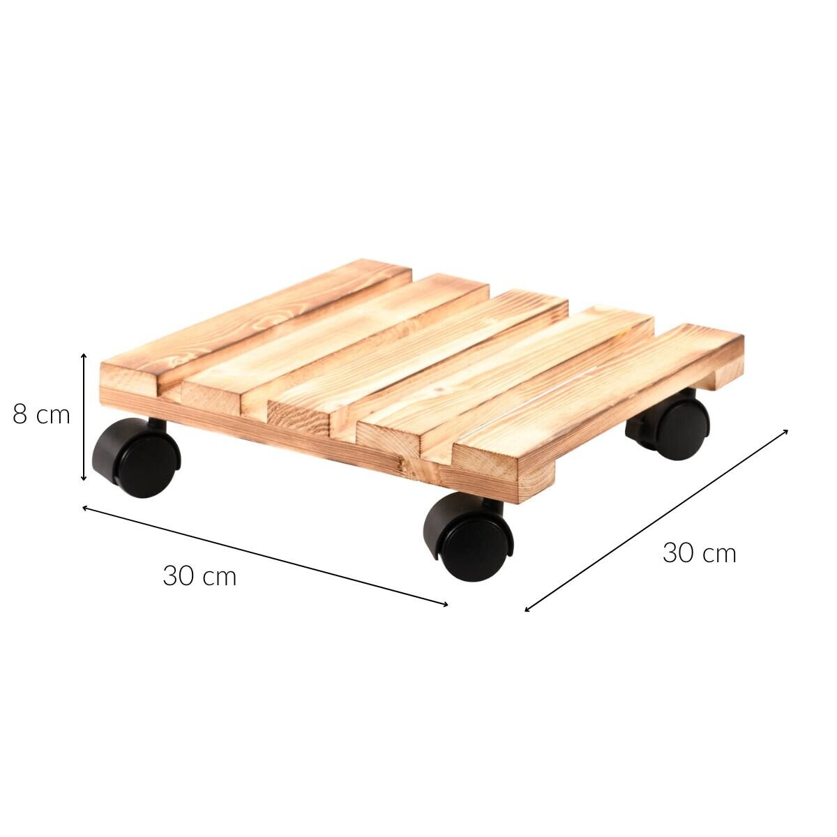 Mobilna podstawka pod donicę, drewno sosnowe, 100 kg