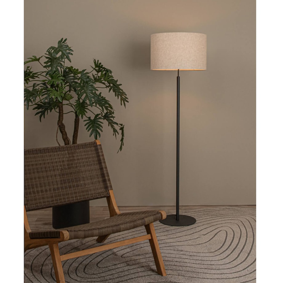 Podłogowa lampa materiałowa Maya 45709/81/38 Lucide czarny złoty